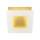 Aplica de perete LED design ambiental DALIA 22x22cm, alb/ auriu