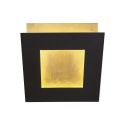 Aplica de perete LED design ambiental DALIA 22x22cm, negru/ auriu