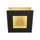 Aplice, corpuri de iluminat pentru pereti - Aplica de perete LED design ambiental DALIA 22x22cm, negru/ auriu