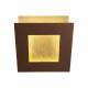 Aplica de perete LED design ambiental DALIA 22x22cm, corten/ auriu