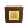 Aplica de perete LED design ambiental DALIA 22x22cm, corten/ auriu