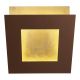 Aplice, corpuri de iluminat pentru pereti - Aplica de perete LED design ambiental DALIA 40x40cm, corten/ auriu