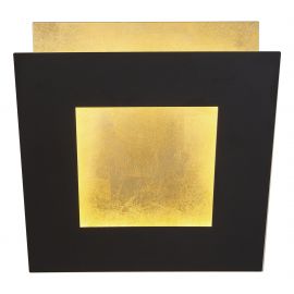 Aplice, corpuri de iluminat pentru pereti - Aplica de perete LED design ambiental DALIA 40x40cm, negru/ auriu