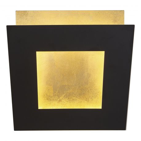 Aplice, corpuri de iluminat pentru pereti - Aplica de perete LED design ambiental DALIA 40x40cm, negru/ auriu
