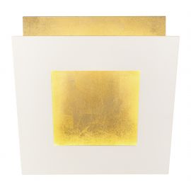 Aplice, corpuri de iluminat pentru pereti - Aplica de perete LED design ambiental DALIA 40x40cm, alb/ auriu