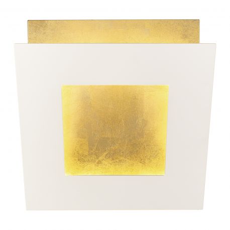Aplice, corpuri de iluminat pentru pereti - Aplica de perete LED design ambiental DALIA 40x40cm, alb/ auriu