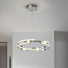 Candelabre, Lustre - Lustra LED moderna design circular Ciclos crom