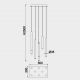 Pendule, Lustre suspendate - Lustra cu 8 pendule LED design modern minimalist CALA multicolor