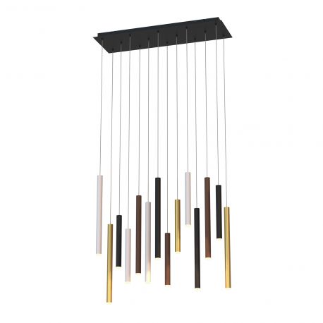 Pendule, Lustre suspendate - Lustra cu 14 pendule LED design modern minimalist CALA multicolor