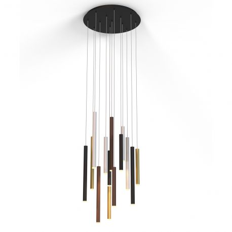Pendule, Lustre suspendate - Lustra cu 14 pendule LED design modern minimalist CALA multicolor
