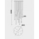 Pendule, Lustre suspendate - Lustra cu 14 pendule LED design modern minimalist CALA multicolor