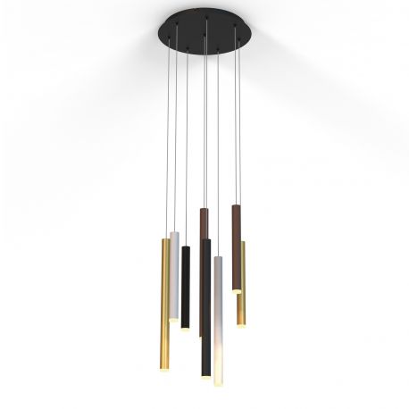 Pendule, Lustre suspendate - Lustra cu 8 pendule LED design modern minimalist CALA multicolor