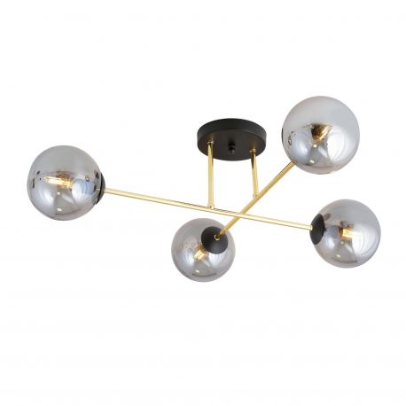 Plafoniere - Plafoniera 4L design modern Magnum negru, auriu, grafit