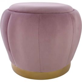 Banchete-Tabureti - Taburete catifea design elegant Pouffe roz/auriu