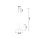 Pendule, Lustre suspendate - Lustra/Pendul LED reglabil CALICE alb 9W
