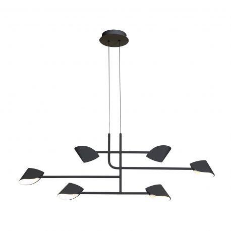 Candelabre, Lustre - Lustra LED suspendata design modern CAPUCCINA 45W negru