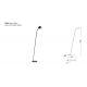 Lampadare - Lampadar LED design modern CAPUCCINA negru