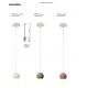 Pendule, Lustre suspendate - Pendul design modern decorativ GALAXIA rosu
