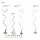 Lampadare - Lampadar LED dimabil design modern decorativ HELIX crom