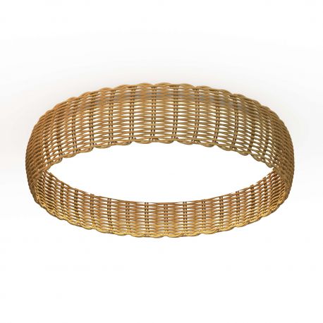 Plafoniere - Plafoniera LED ratan design natural KILIMANJARO 43,5cm