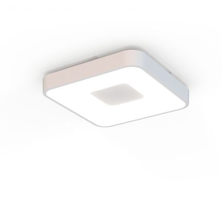 Plafoniere - Plafoniera LED Smart dimabila cu telecomanda COIN 44x44cm alba
