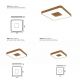 Plafoniere - Plafoniera LED Smart dimabila cu telecomanda COIN 54x54cm lemn