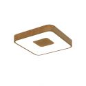 Plafoniera LED Smart dimabila cu telecomanda COIN 34x34cm lemn