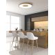 Plafoniere - Plafoniera LED Smart dimabila cu telecomanda COIN 65cm lemn