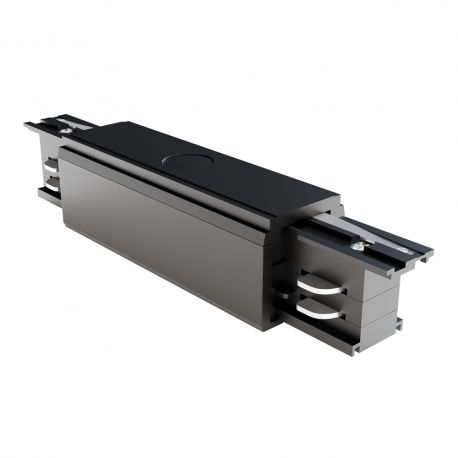 Accesorii iluminat - Accesoriu, Conector liniar electrificat negru pentru sina trifazata Trinity