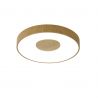 Plafoniera LED Smart dimabila cu telecomanda COIN 50cm lemn