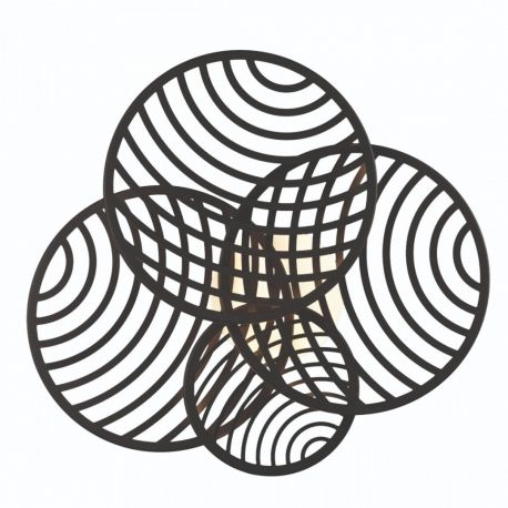 Plafoniere - Plafoniera LED design modern COLLAGE 60W neagra