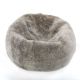 Blanuri naturale - Fotoliu puf din blana de oaie Short Wool Curly Bean Bag Large