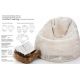 Blanuri naturale - Fotoliu puf din blana de oaie Short Wool Curly Bean Bag Large