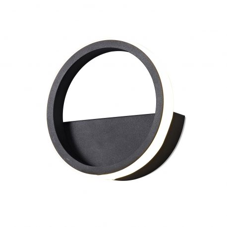 Aplice, corpuri de iluminat pentru pereti - Aplica LED design modern minimalist KITESURF medium neagra
