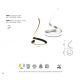 Veioze - Veioza LED design modern minimalist NUR argintie crom