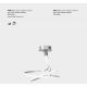 Lustre aplicate - Lustra LED dimabila design modern NUR argintiu crom