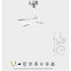 Lustre aplicate - Lustra LED dimabila design modern NUR argintiu crom