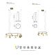 Pendule, Lustre suspendate - Lustra LED suspendata design modern SHELL 30W aurie