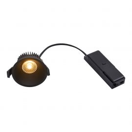 Iluminat pentru baie - Spot LED dimabil incastrabil pentru baie IP44 Albric Black