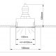 Spoturi tavan fals - Spot incastrabil design tehnic Share alb, auriu mat 7,5cm