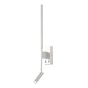 Aplica cu reader LED design liniar minimalist TORCH alba