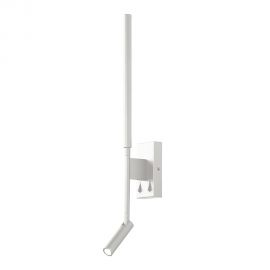 Aplice, corpuri de iluminat pentru pereti - Aplica cu reader LED design liniar minimalist TORCH alba