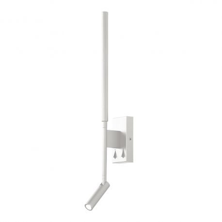 Aplice, corpuri de iluminat pentru pereti - Aplica cu reader LED design liniar minimalist TORCH alba