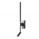 Aplica cu reader LED design liniar minimalist TORCH neagra