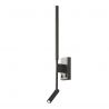 Aplica cu reader LED design liniar minimalist TORCH neagra