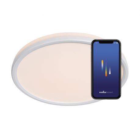 Iluminat inteligent - Plafoniera LED RGB CCT, IP54 Liva Smart alb, 36cm