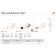 Iluminat pentru baie - Aplica de perete LED pentru baie IP44 Helva double basic Nature
