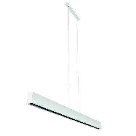 Pendule, Lustre suspendate - Lustra LED suspendata design liniar HANOK 38W 4000K alba