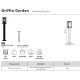 Stalpi - Stalp exterior IP44 design modern Griffin Smoked, H-80cm