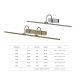 Aplice, corpuri de iluminat pentru pereti - Aplica LED pentru oglinda/tablou PARACURU 12W Antique brass
